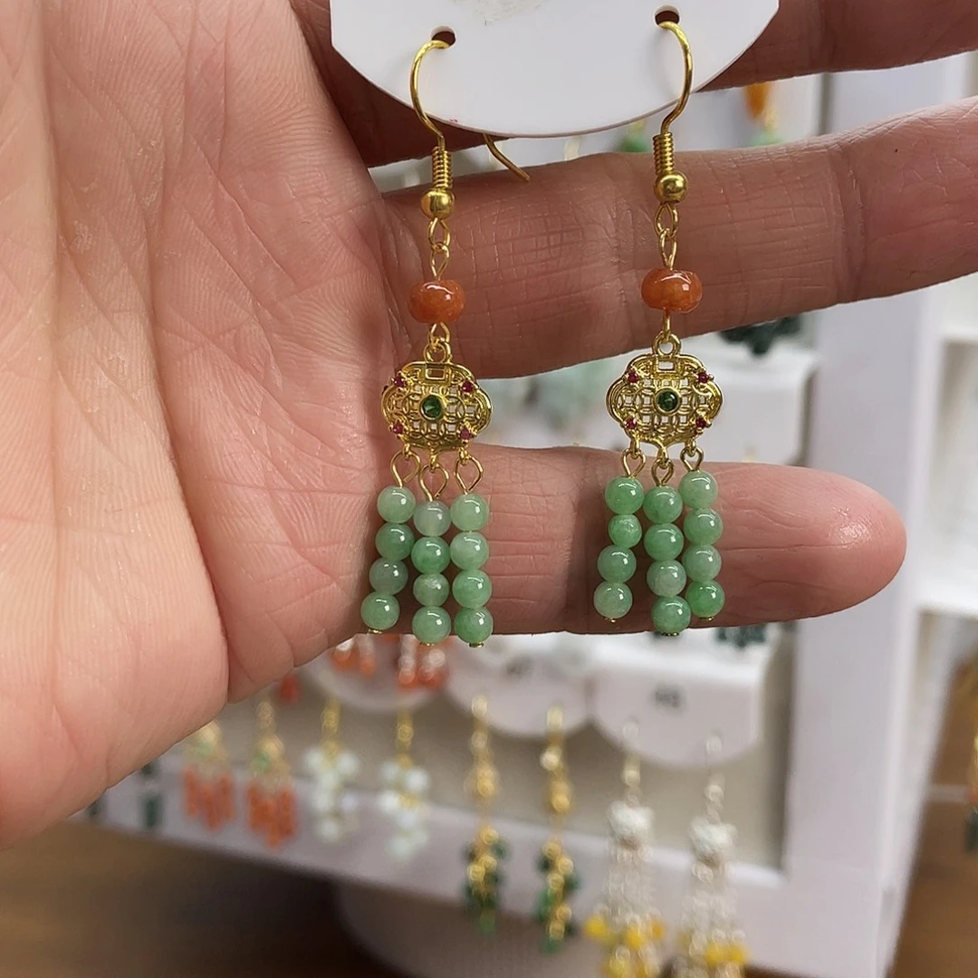 心****翡翠未镶嵌耳饰翡翠未镶嵌耳饰38