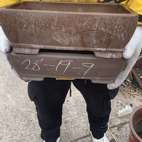 紫砂东莞李新紫砂花盆，