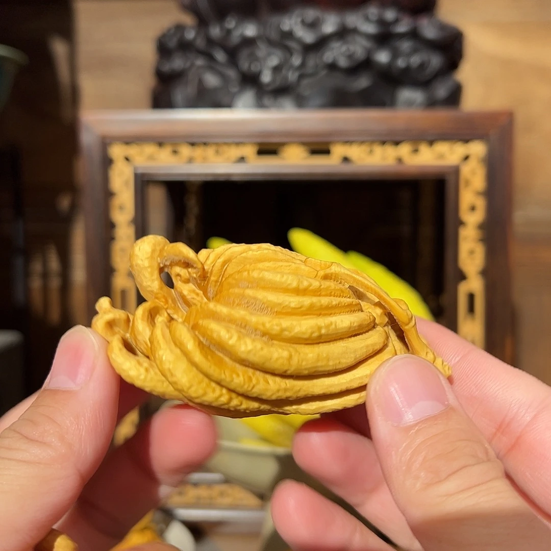 木雕刻黄杨佛手形象逼真