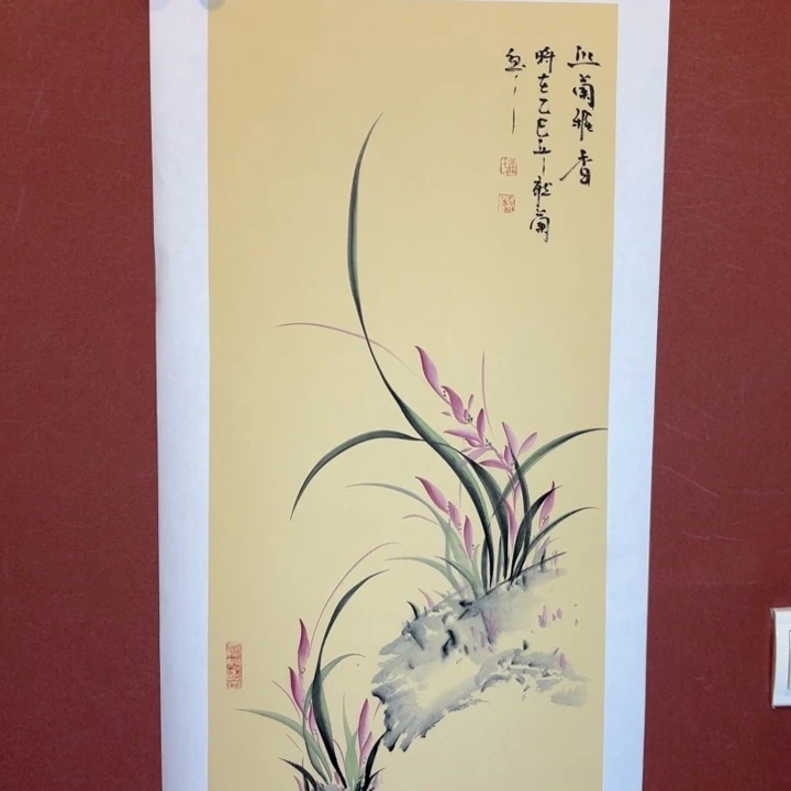 国画听兰老师花鸟