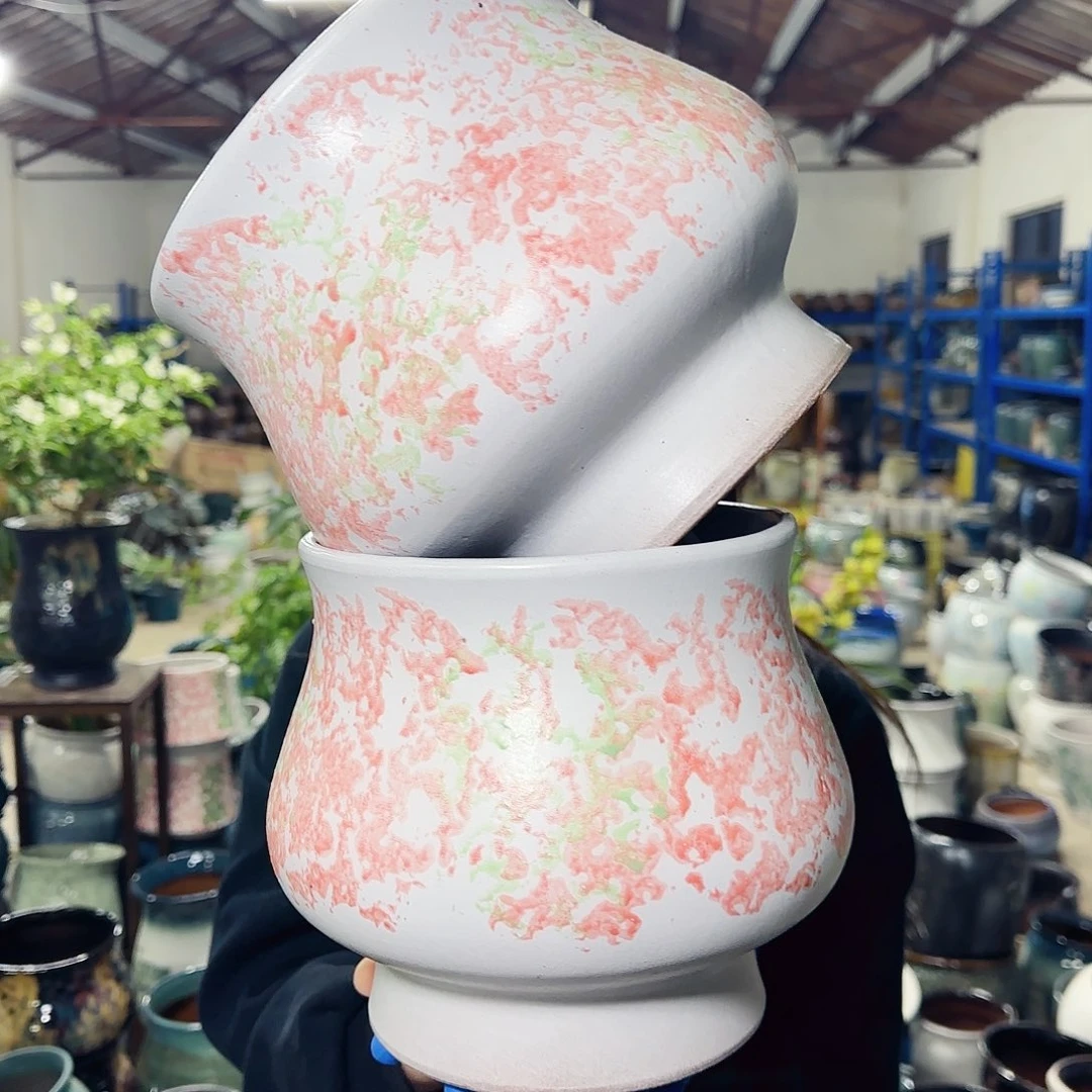 紫砂花盆高20口19