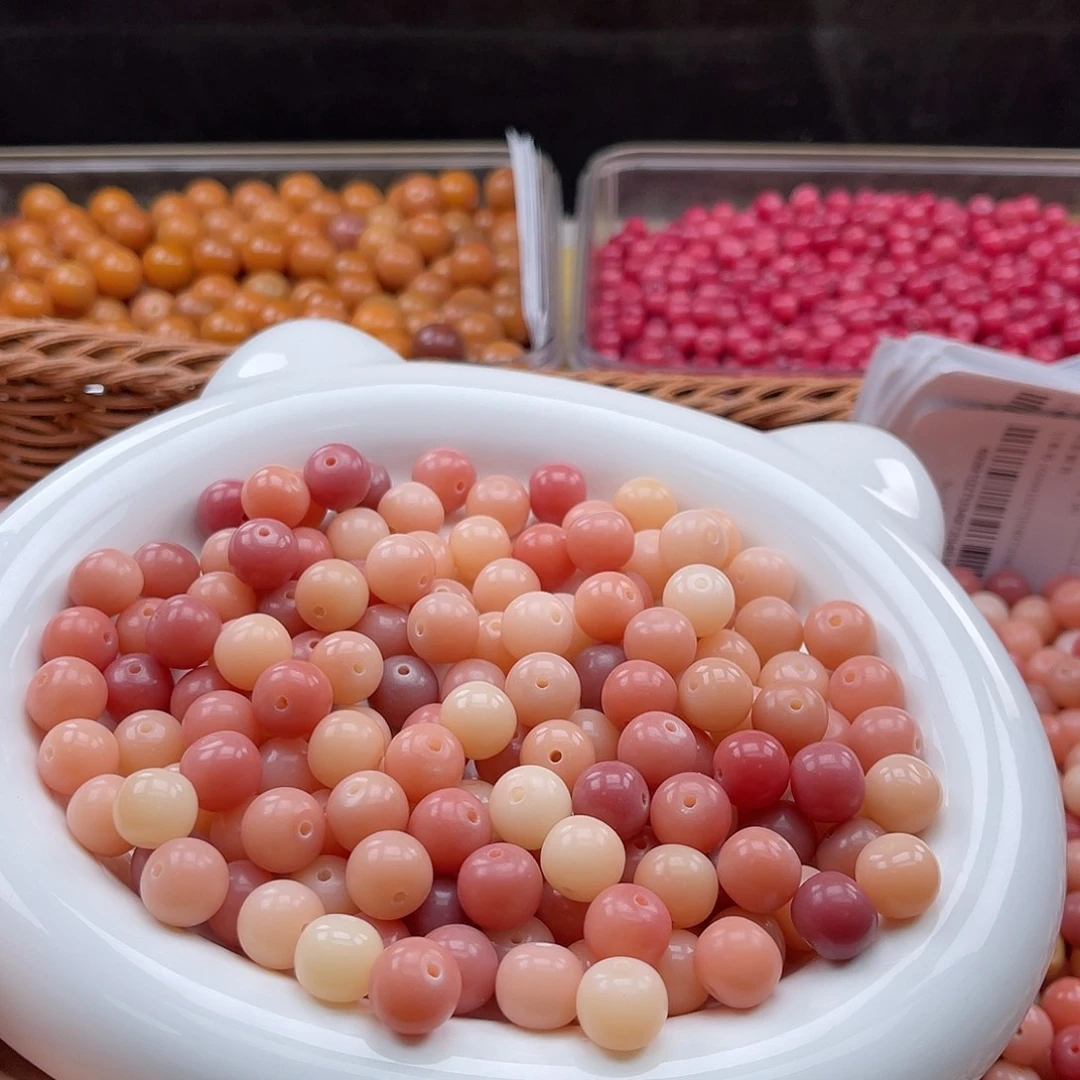 白玉菩提吊坠a福利11mm/80颗粉