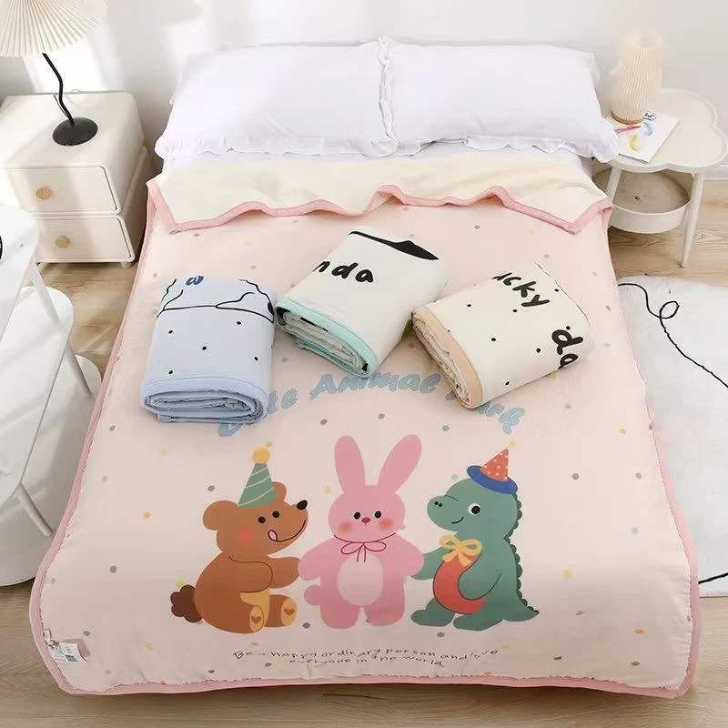 1.5X200数码印花纱布脱脂棉花被