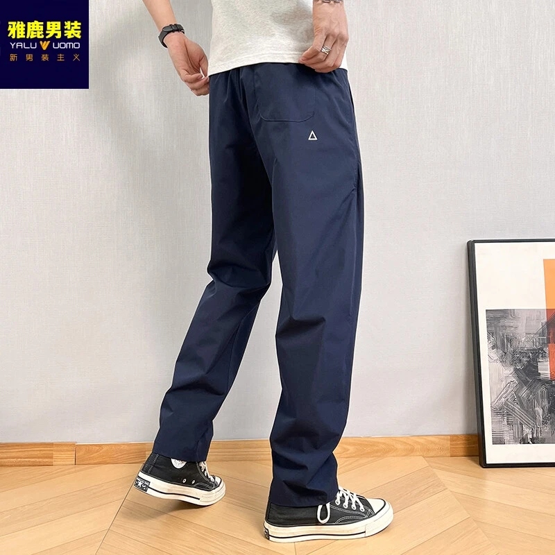 雅鹿男装2025夏季新款户外软壳冲锋裤工装裤男女同款运动百搭长裤
