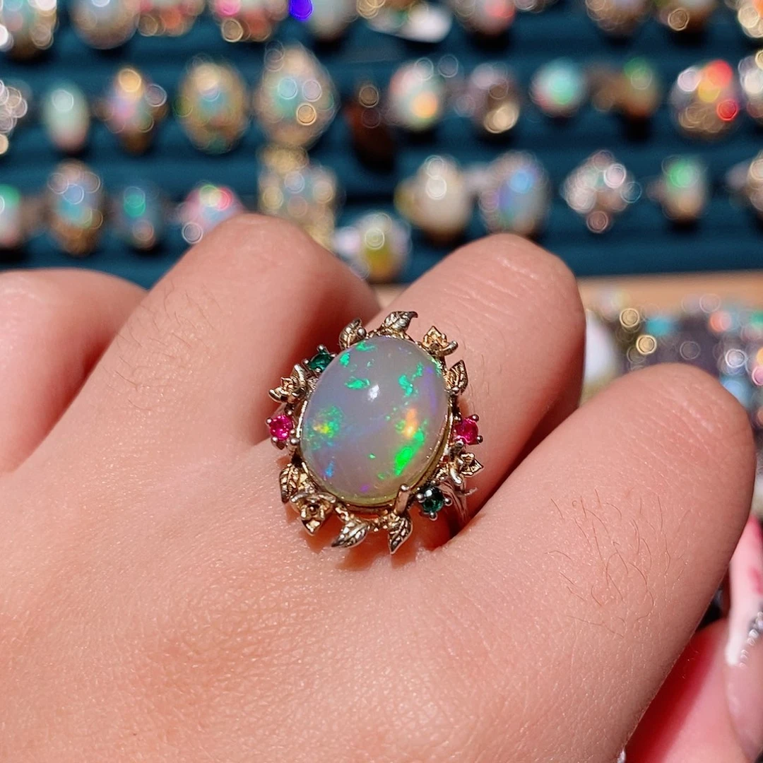 欧泊银S925镶嵌戒指