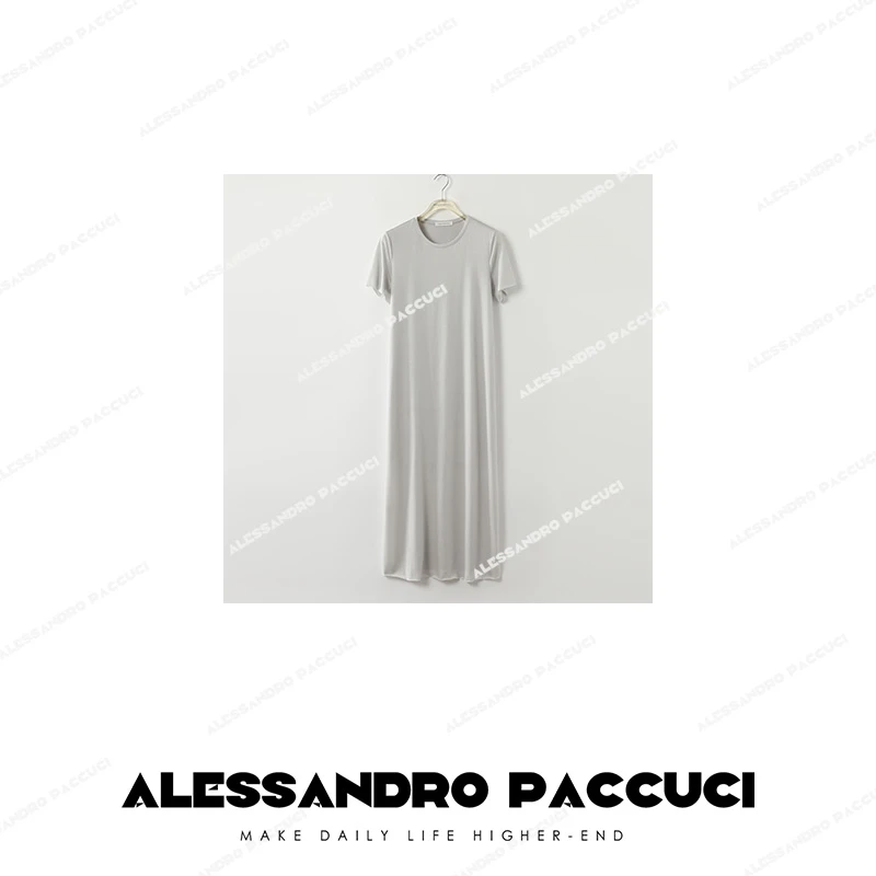 AP洛哥42052LL 透气舒适棉感圆领休闲风短袖连衣裙