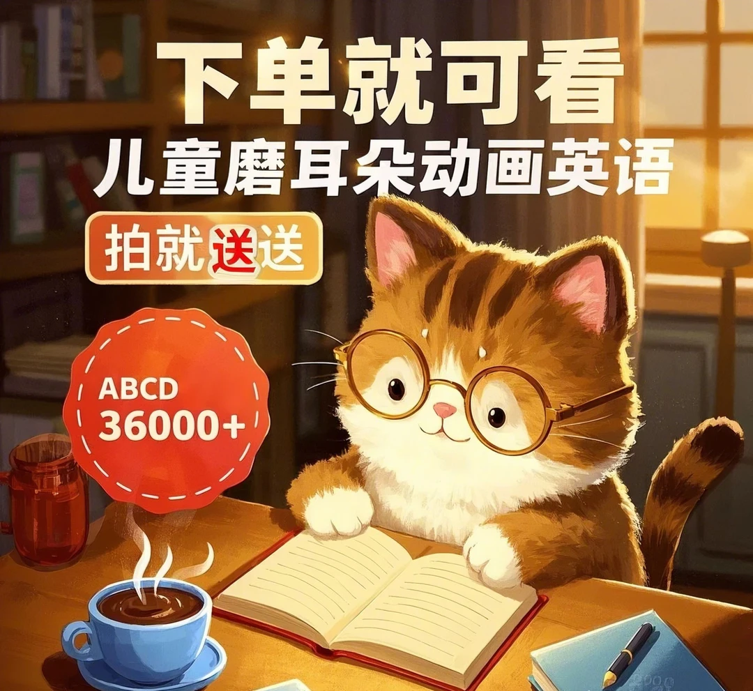 【拍1赠10】精选36000+ABCD分级英语动画早教启蒙视频音标自然拼读