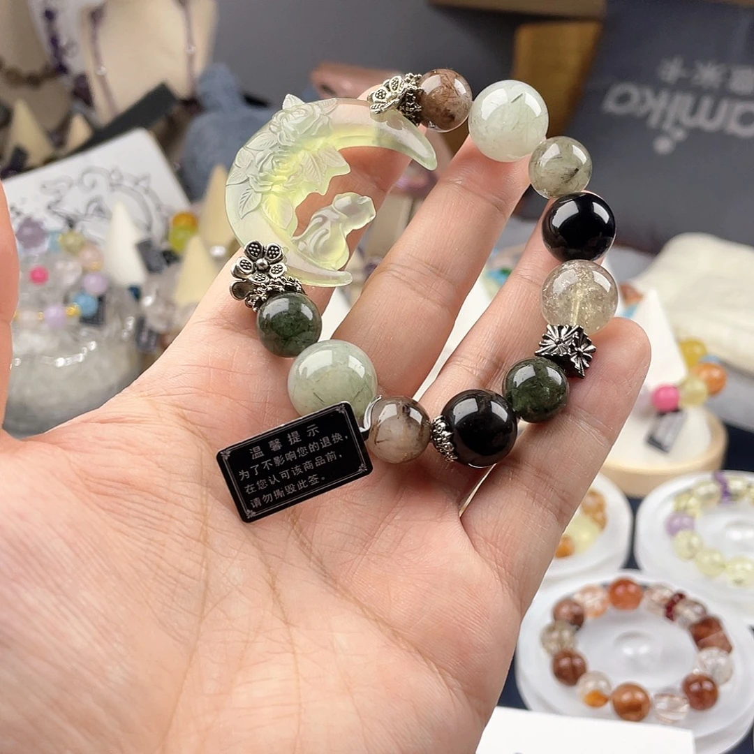 银S925镀金镶嵌手链水晶