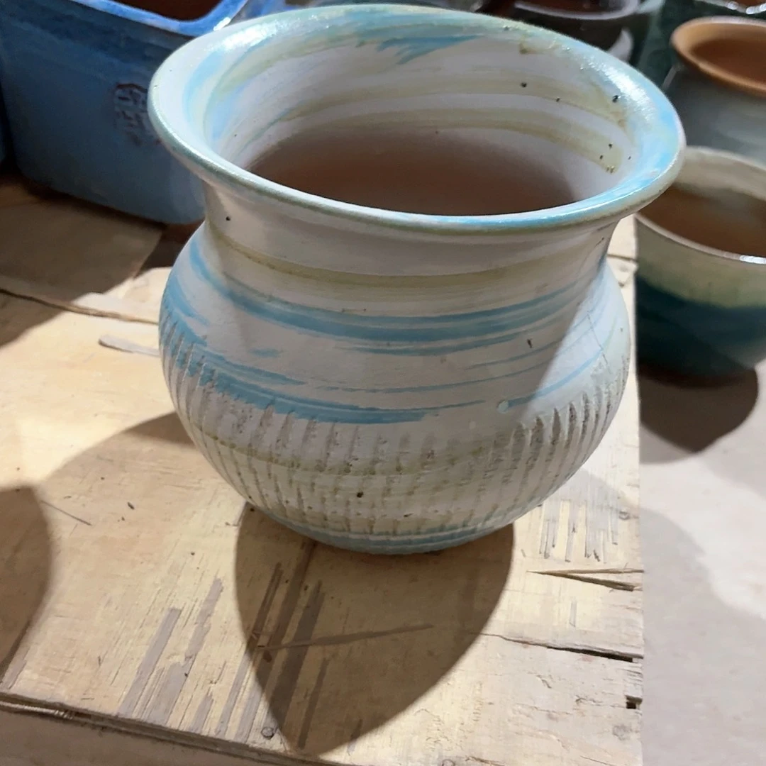 红陶花盆口20高18
