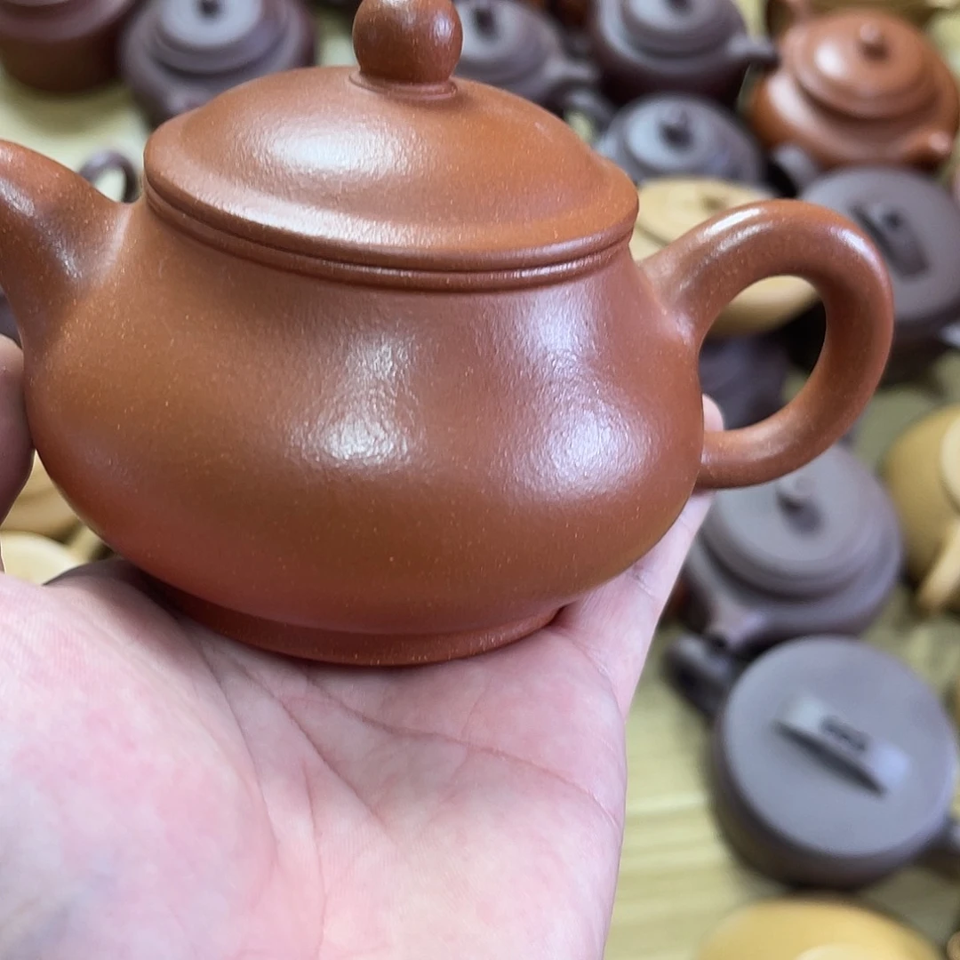 茶壶紫砂微瑕吴浩宇红降坡潘壶