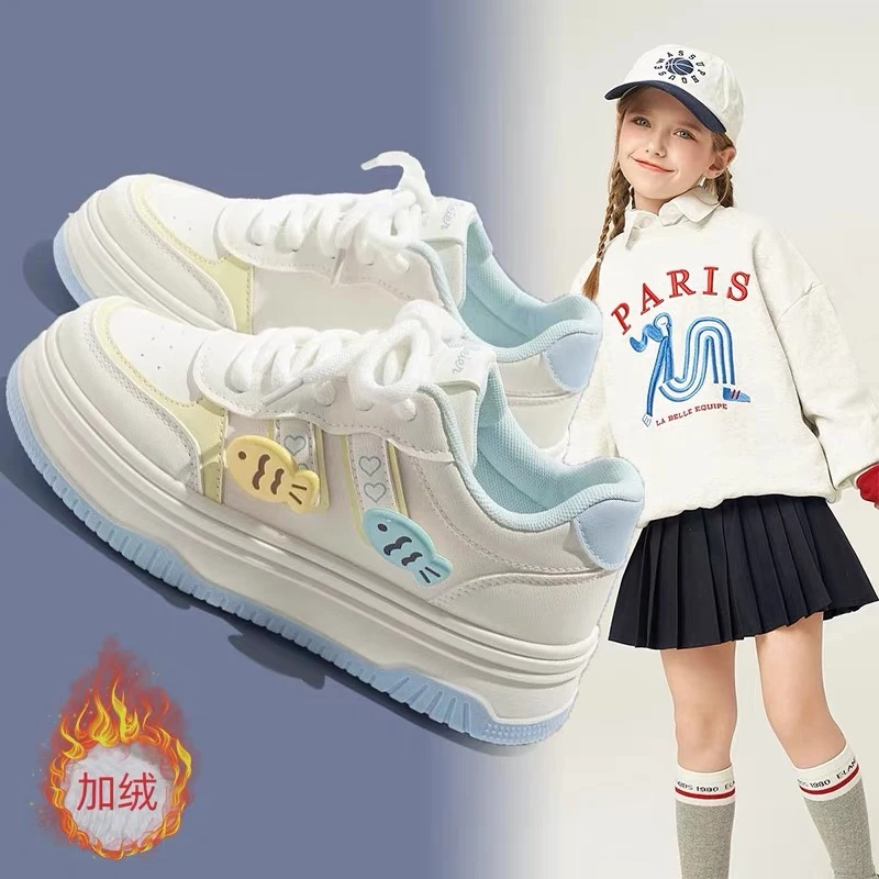 女童运动鞋2025新款春秋透气女孩网面鞋小白鞋中大童板鞋爆款鞋子