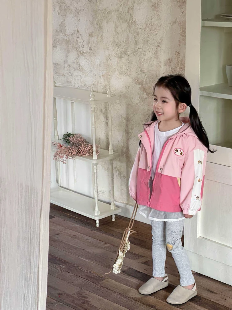 【原创设计品牌】th&kids 2501春款男女童外套冲锋衣韩版休闲外套