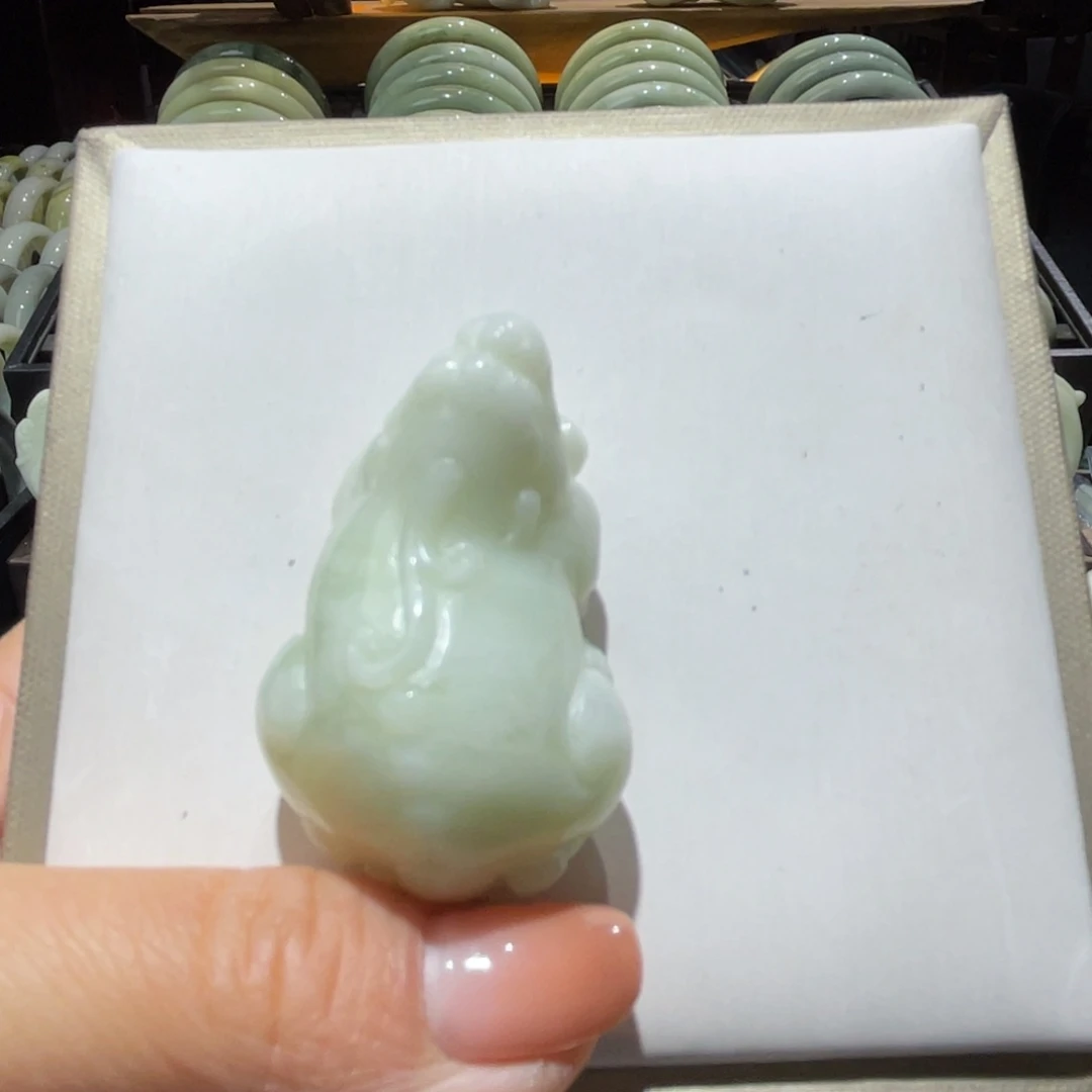 蓝田玉（蛇纹石化大理石玉）未镶嵌挂件