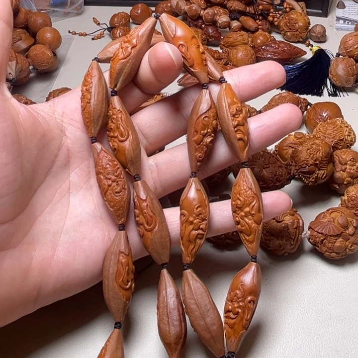 魚***生手串橄榄核佛魔一念