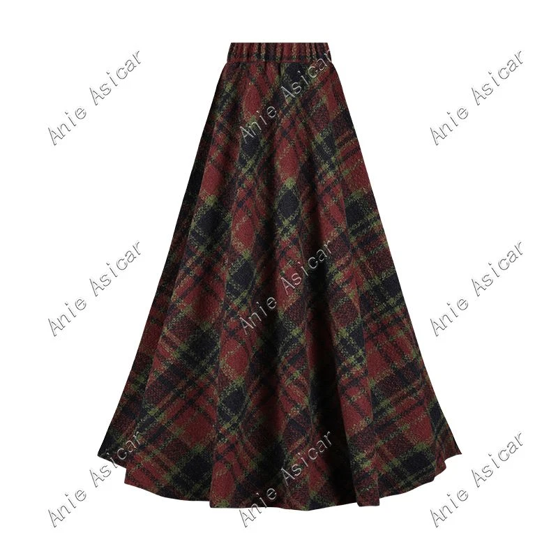 MJ263 秋冬季新款时尚百搭气质显瘦小众半身裙A字大摆裙