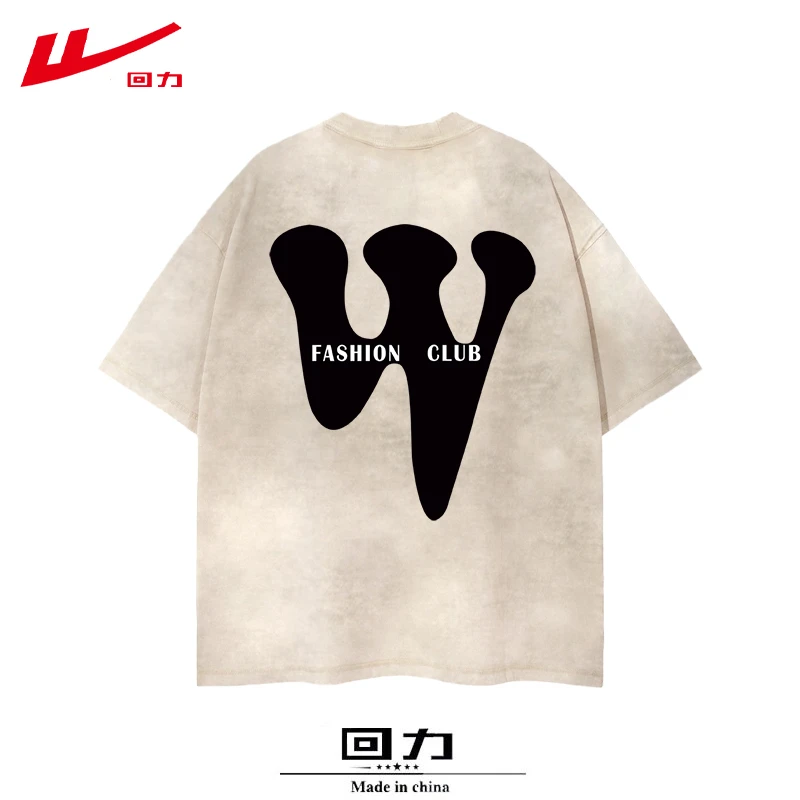 回力多巴胺辣妹纯棉美式印花短袖t恤女夏季宽松圆领百搭上衣夏装