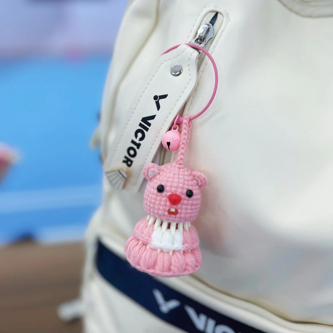 【成品】露比loopy羽毛球手工编织挂件钥匙扣羽毛球挂件球包挂件