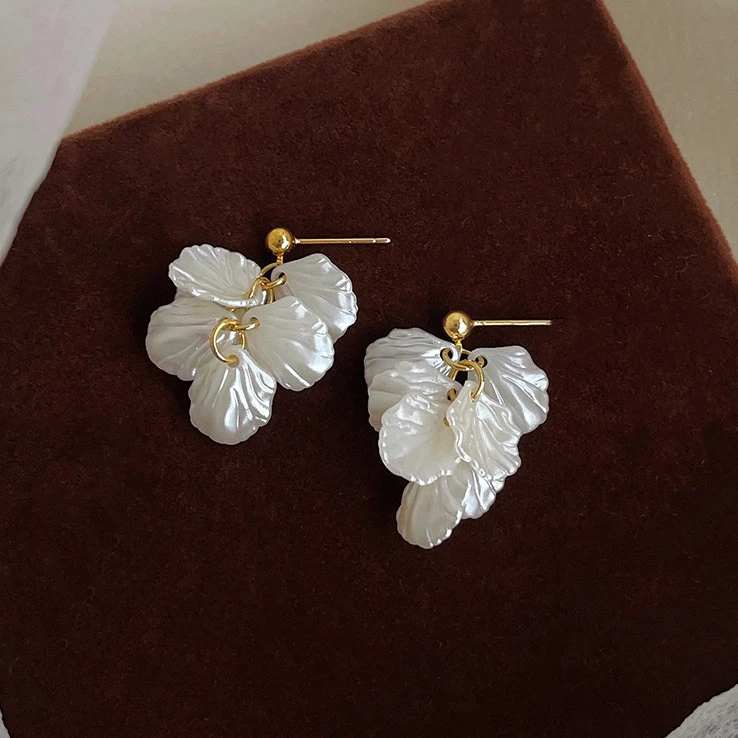 铜合金亚克力耳饰 超仙手作设计感耳钉