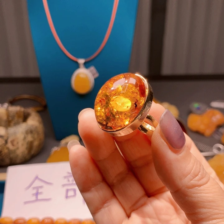 手链琥珀未镶嵌波兰设计款琥珀蜜蜡