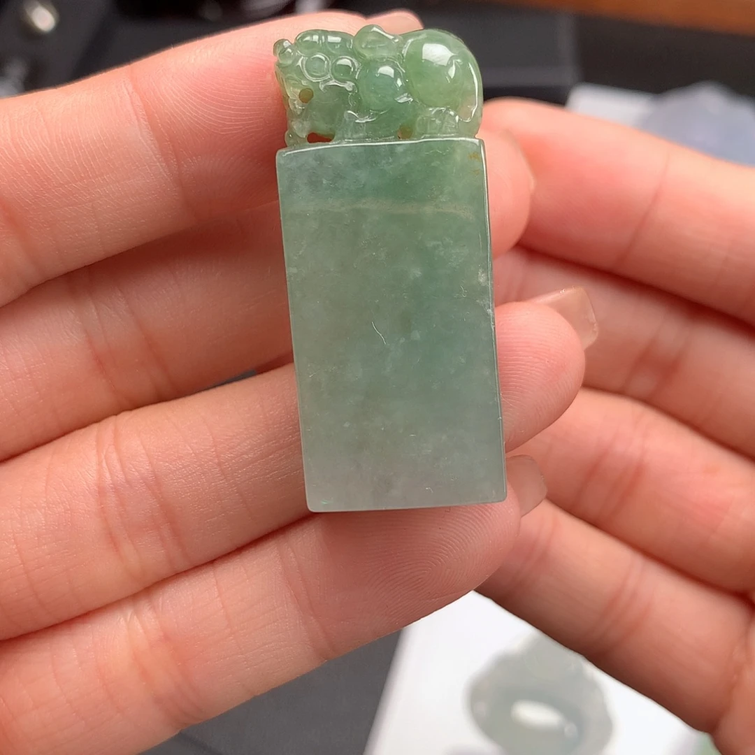 颈饰未镶嵌翡翠貔貅印章