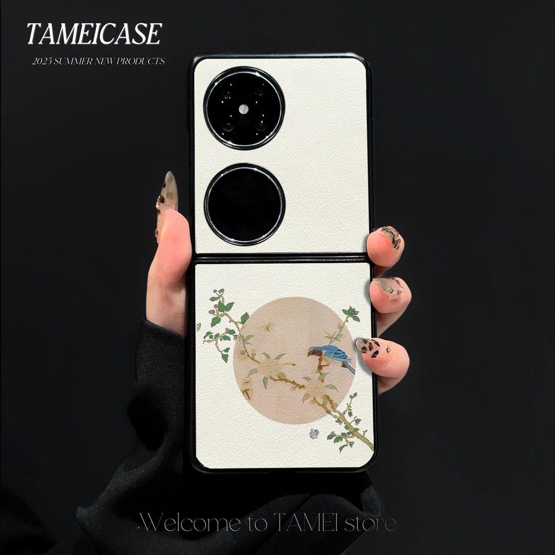 国风喜鹊适用华为pocket2手机壳p50pocketx折叠屏复古潮流高级感