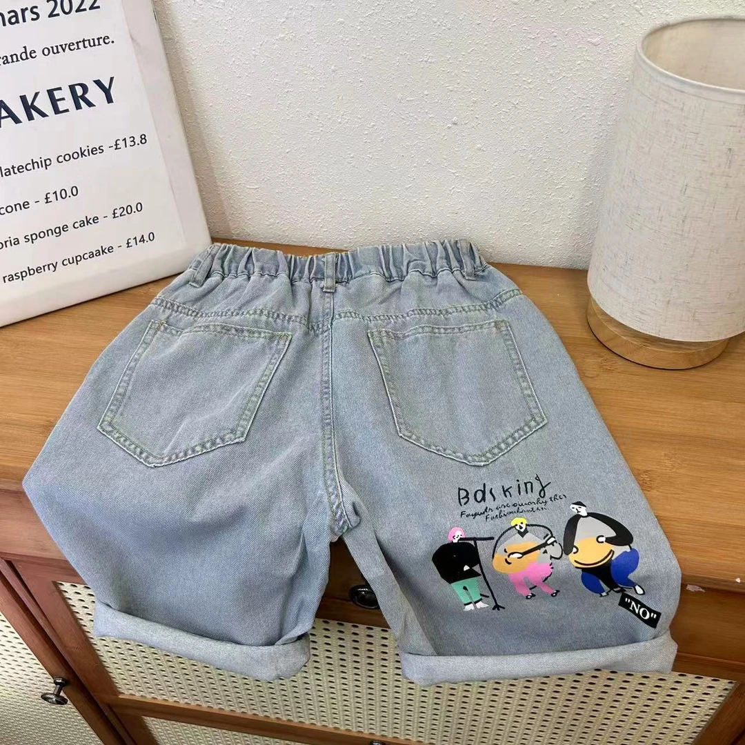 NZK-8839  儿童短裤时尚休闲宽松中大童韩版洋气高品质牛仔裤