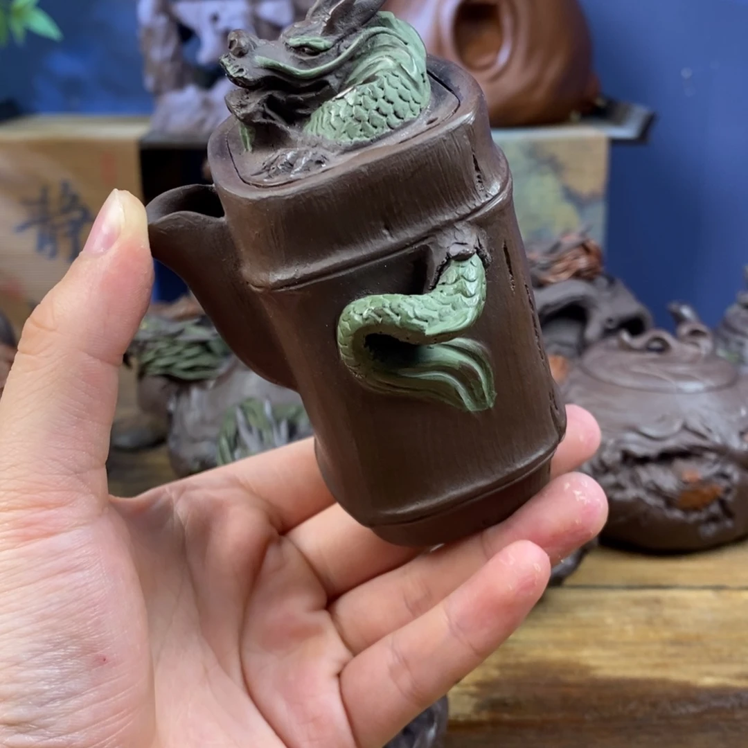 茶壶紫砂紫砂 龙壶