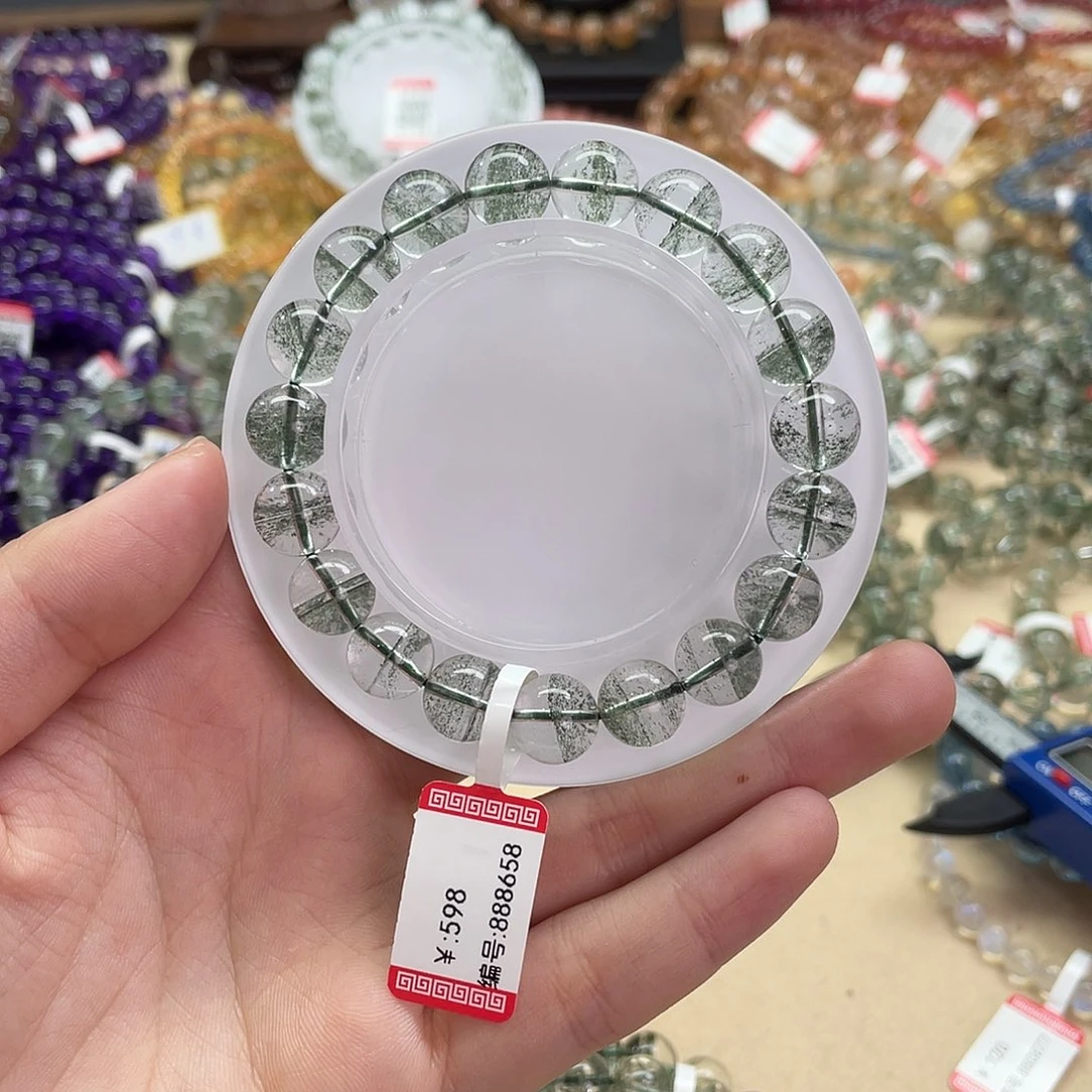 水晶手链未镶嵌花**?绿幽灵