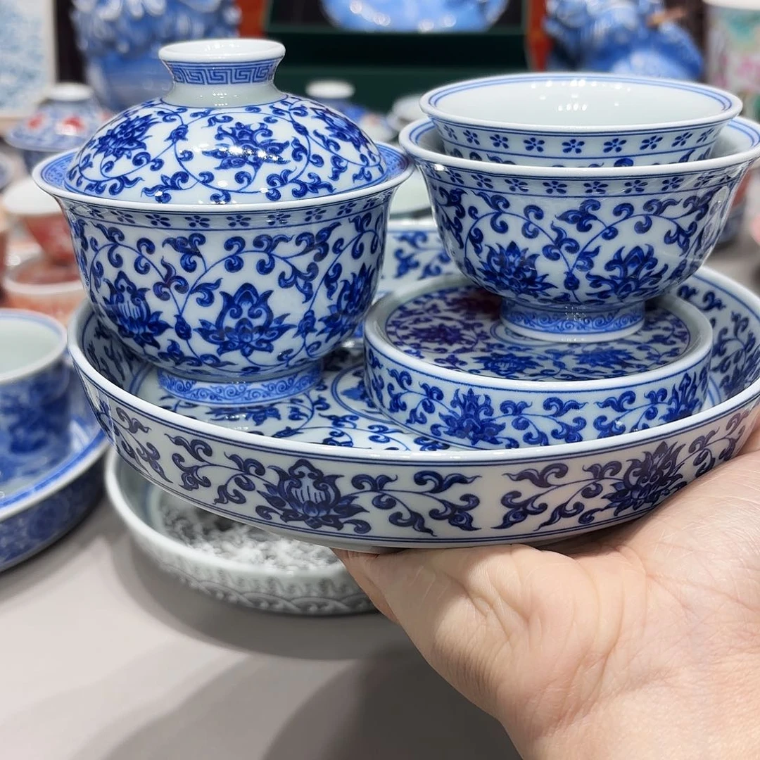 盖碗景德镇高温茶具