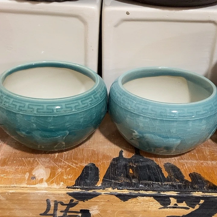 紫砂花盆多肉植物盆瑕疵有孔