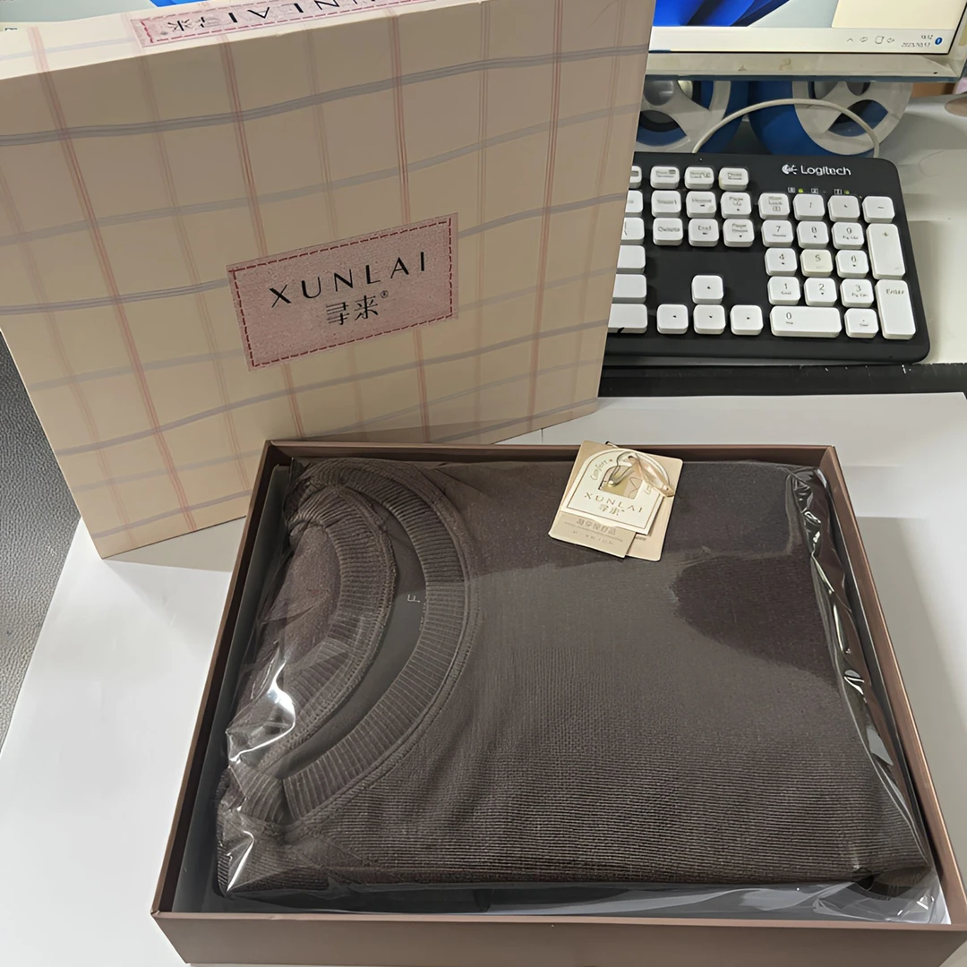 1020#女士柔软舒服绵羊毛保暖内衣圆领打底衫秋衣秋裤套装