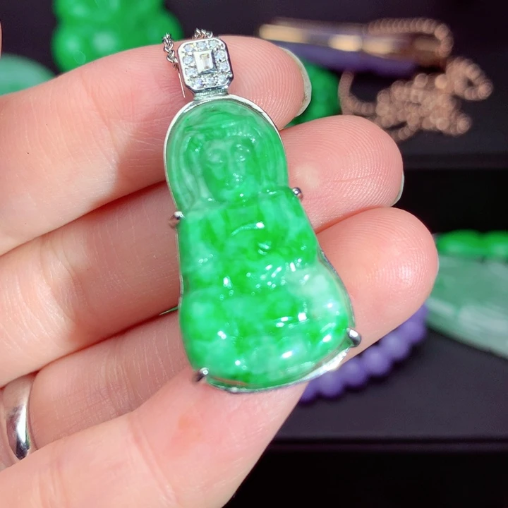 翡翠未镶嵌吊坠(不含链)