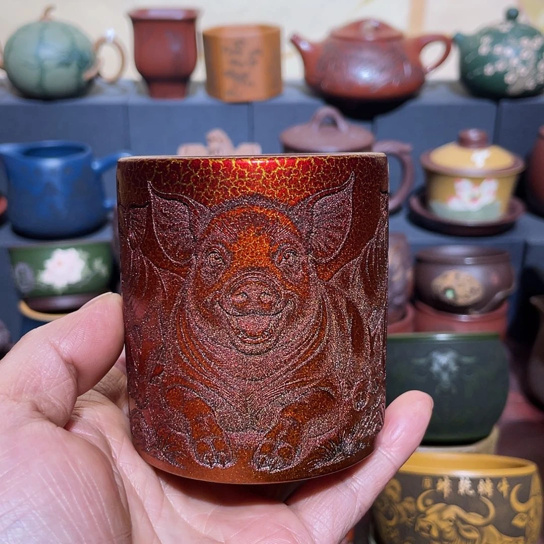 原矿紫砂手工主人杯