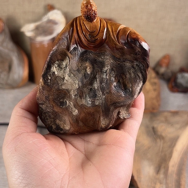 梅***苑崖柏崖柏雕刻达摩