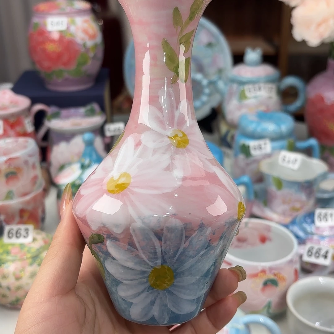 景德镇手绘高温釉下彩陶瓷茶具