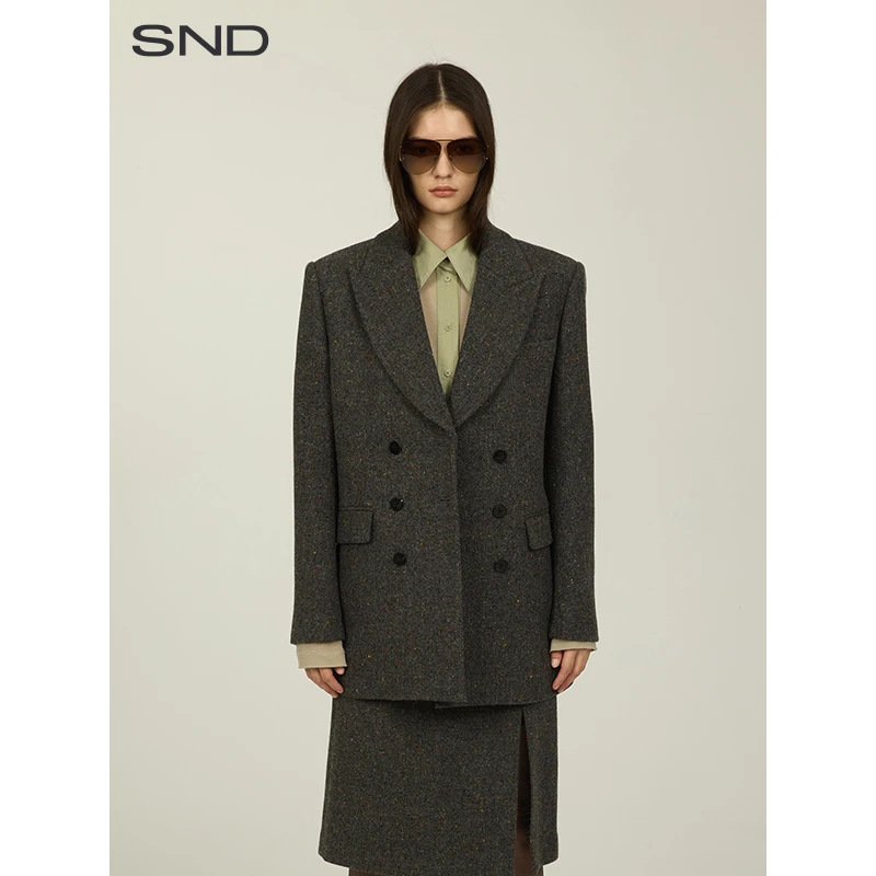 【DUE E CHEN 设计师品牌】SND AW24 彩点双排扣西服女款