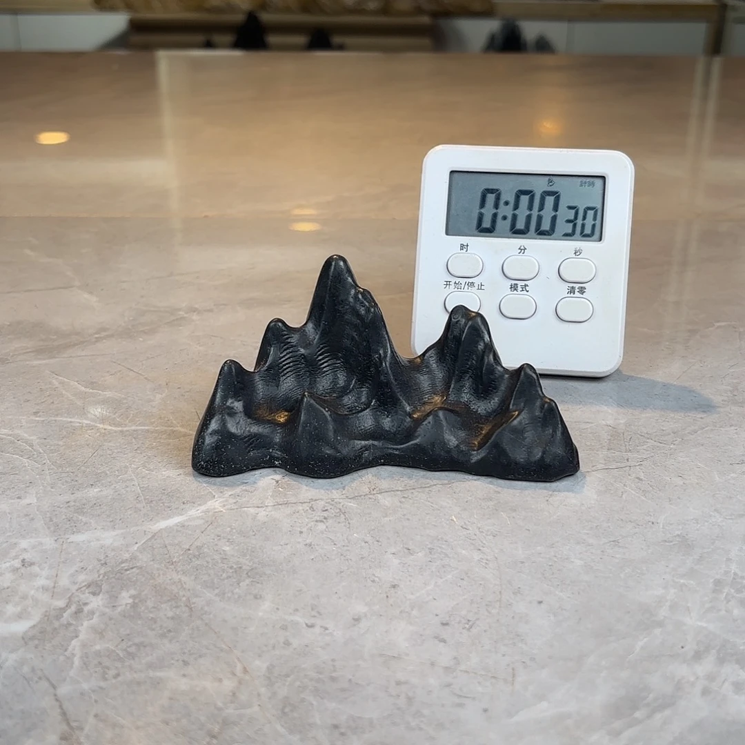 波***月灵璧石手工雕刻奇石摆件