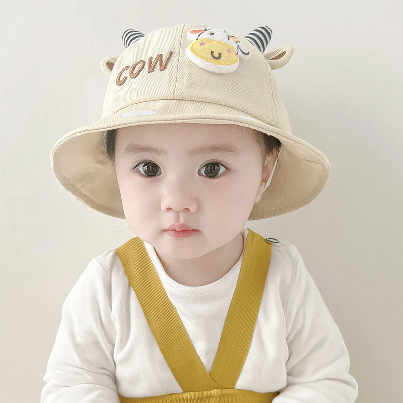 婴儿渔夫帽春秋季可爱夏季超萌遮阳宝宝盆帽囟门帽帽子薄款韩版