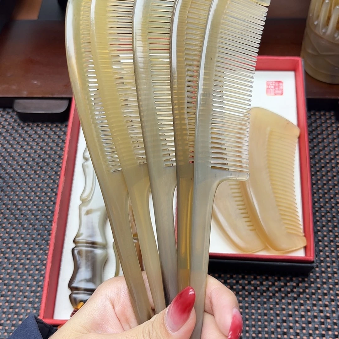 手工制作纯牛角梳子