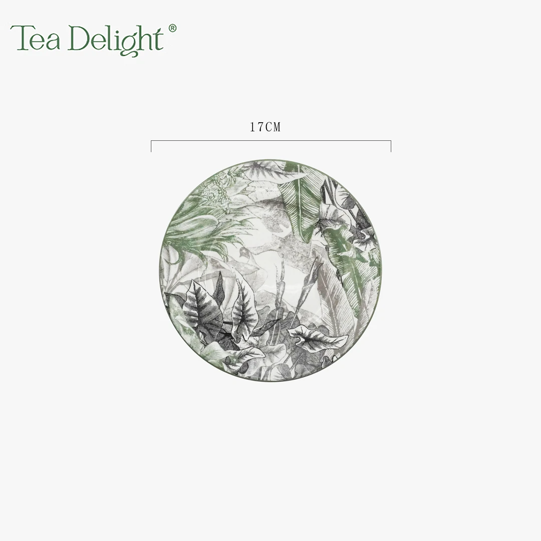 茶欢Tea Delight 雨林秘境 骨瓷餐盘西餐盘陶瓷盘子菜盘餐具平盘