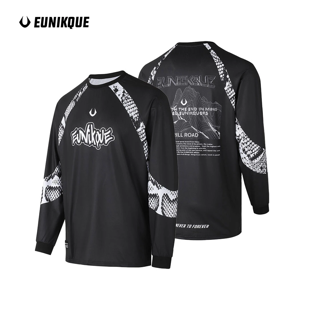 EUNIKQUE/悠尼克蛇纹数码印长袖T恤运动篮球休闲透气速干投篮服