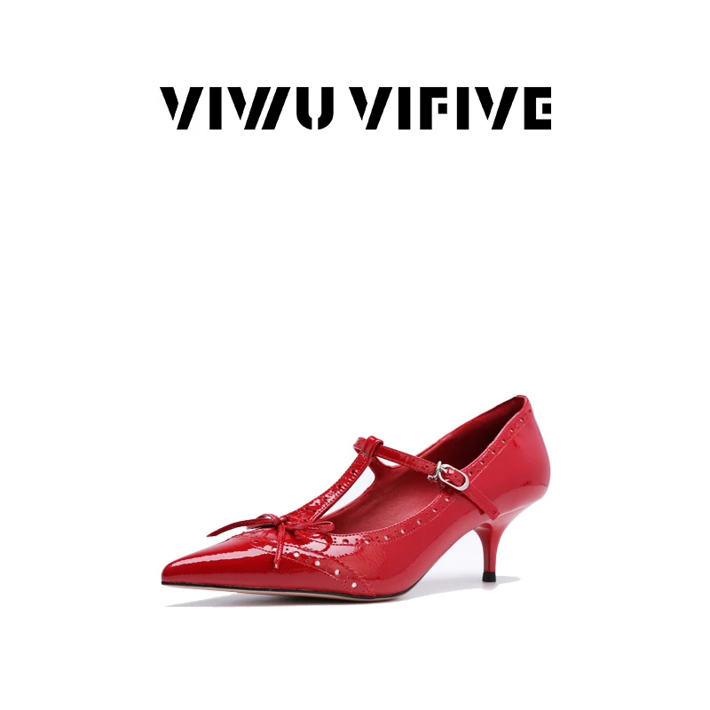 V5 VIWU.VIFIVE「闪耀·高跟」25新款欧若风品牌白领百搭中跟女鞋
