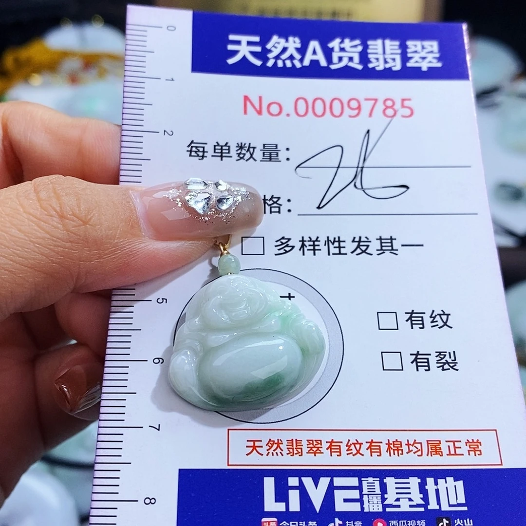 翡翠未镶嵌毛衣链9785