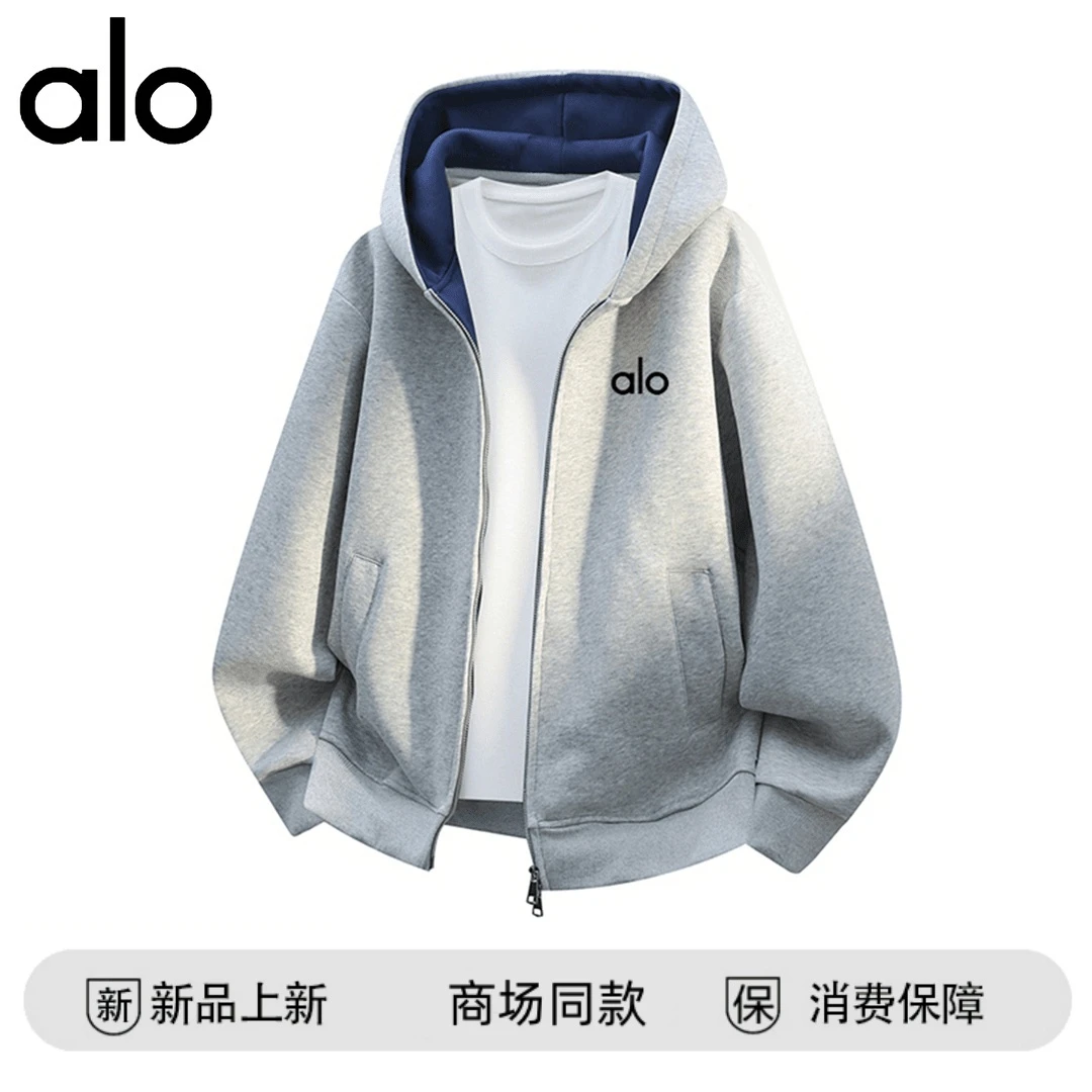 【官方奥特莱斯】品牌折扣 秋季开衫连帽卫衣男女休闲情侣宽松外套