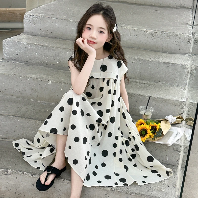 女童夏季连衣裙2025新款中大童女孩洋气时髦儿童夏装超好看裙子潮