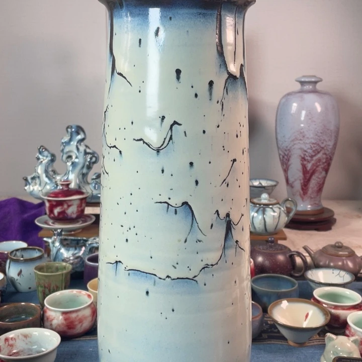 摆件北国风光手工玉兰瓶