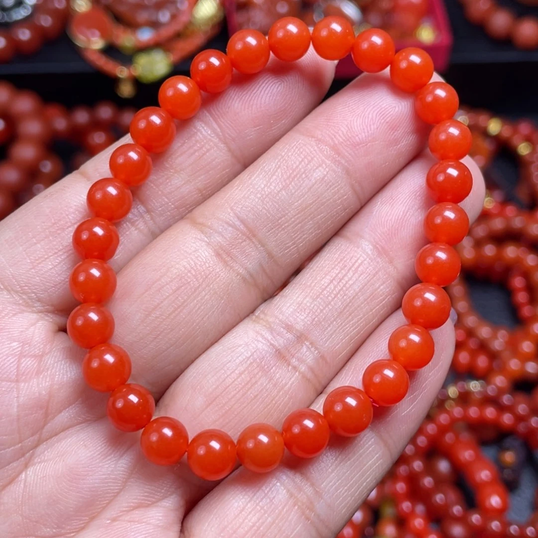 南红玛瑙手串未镶嵌