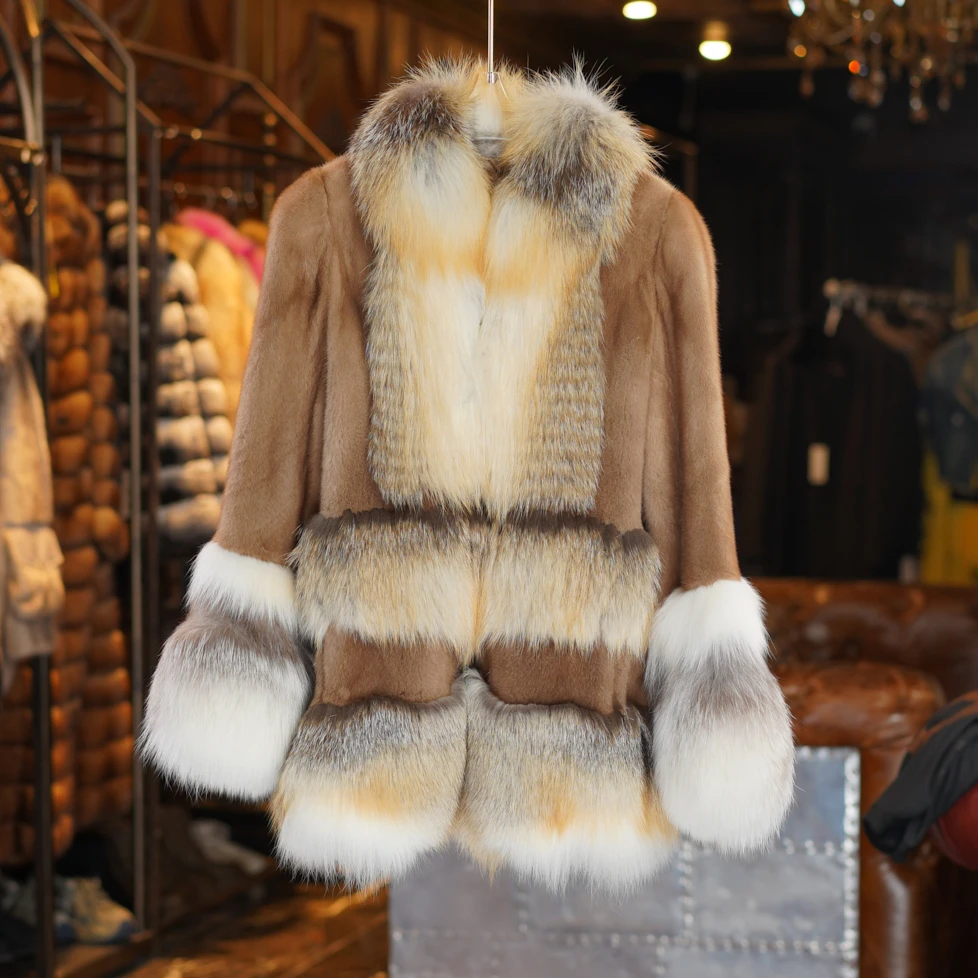 HERDERS 银兰貂/金岛狐外套C 2163241