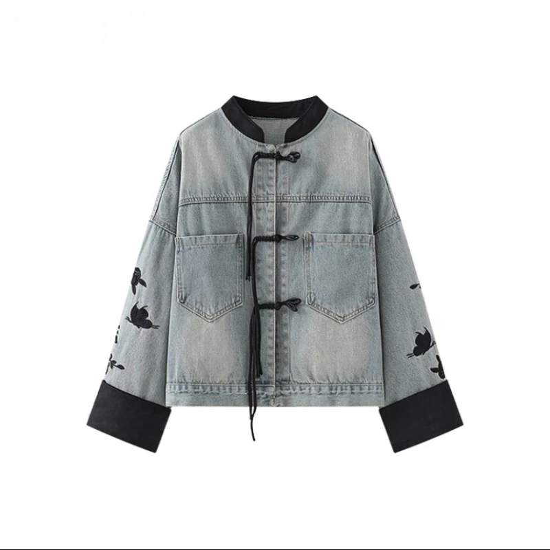 [挽梦] 小酒窝新国风 刺绣牛仔外套-60/562