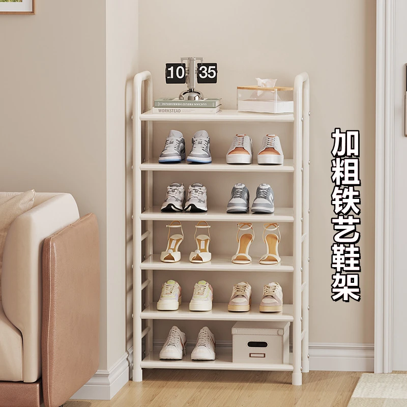 门口金属鞋架多功能鞋柜铁艺简易鞋架子家用宿舍经济型落地鞋架子